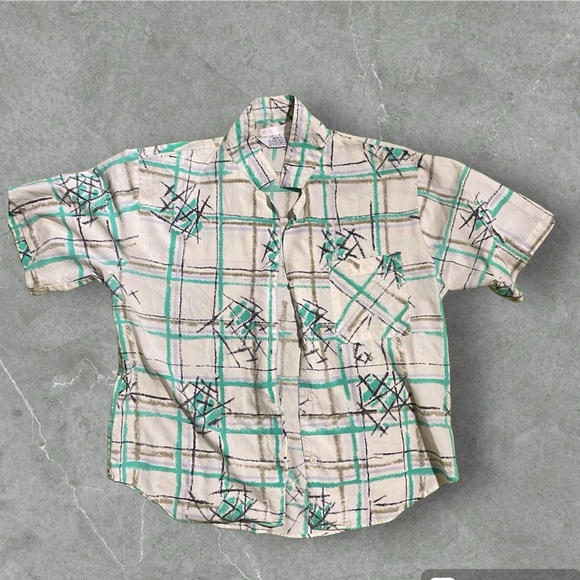 Here’s a hug vintage button down - Picture 1 of 3